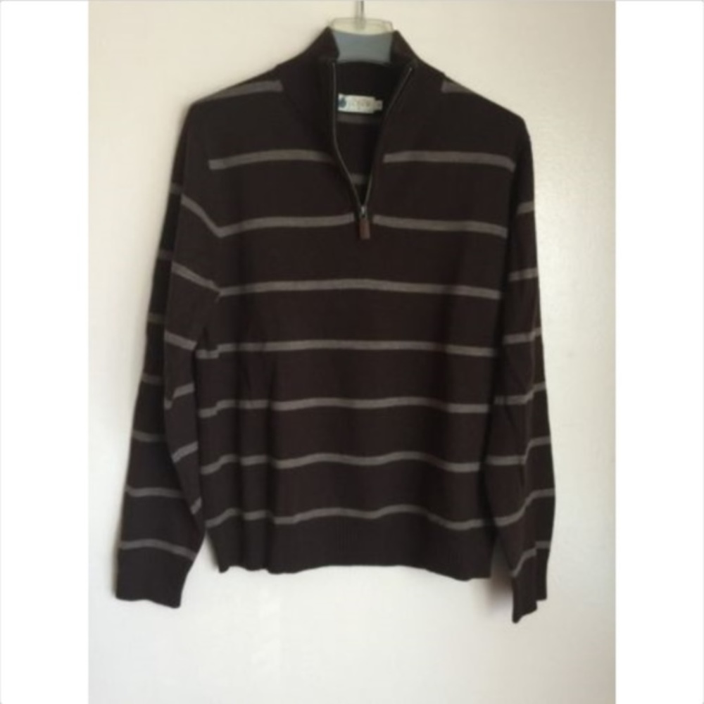 J. Crew Mens Striped Merino Wool Sweater Size M